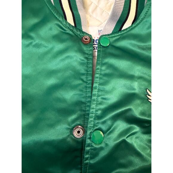 VTG PRO LINE By STARTER NFL Philadelphia Eagles size L-Kelly Green Satin Jacket - Picture 6 of 10